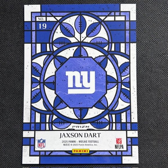 Oversized Jumbo Jaxson Dart Stained Glass Mosaic RC Rookie Card NY Giants - Picture 2 of 2